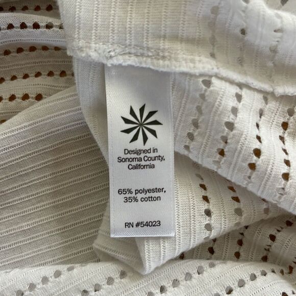 Athleta Limitless Crew Pullover White Top Blouse Size Small - Picture 5 of 5